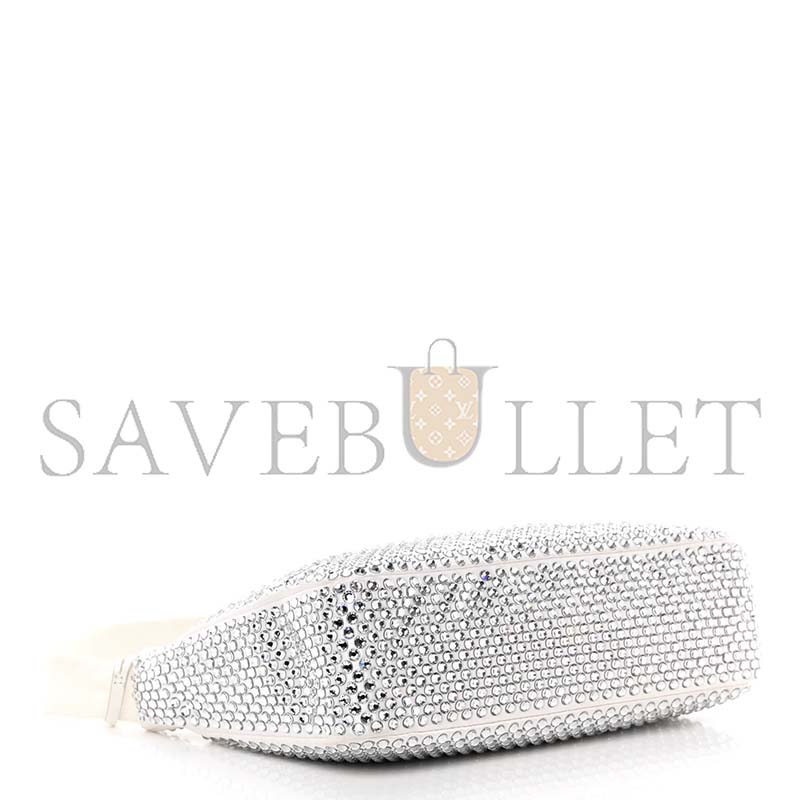 Pra*a re-edition 2000 crystal mini bag white 1ne515 (22*17*6cm)